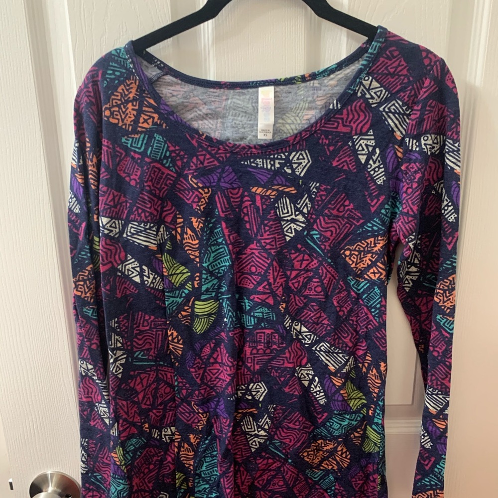 LulaRoe Lynnae NWT blue orange green purple XS